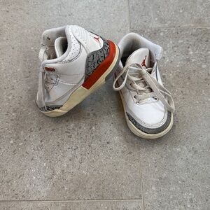 Jordan 3 Retro (TD) Toddler Sneakers White/Cosmic Clay-Sail 6c